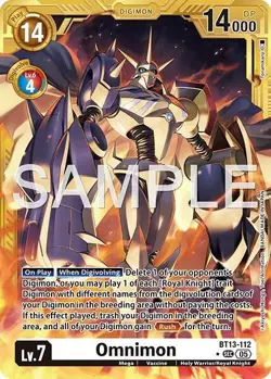 Digimon Card Game Omnimon - BT13-112 (Gold Border) Advance Generation - Image 1