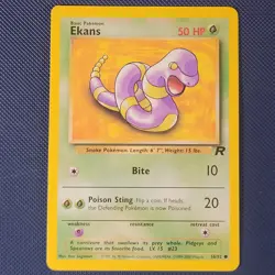 Ekans 56/82 - Team Rocket - Common Vintage WOTC Pokemon Card - NM - Image 1