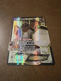 POKEMON CARD 2017 REGIROCK EX HOLO FULL ART 43A/124 Secret Rare - Image 3