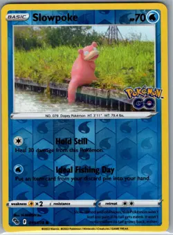 Slowpoke 019/078 Reverse Holo Pokemon GO - Pokemon Card - NM - Image 1