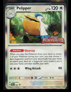 Pelipper - (Prerelease) Holo Promo SV: Scarlet & Violet Promo Cards 022 NM - Image 1