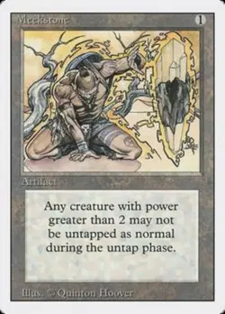RUSH ENGLISH Pierre de soumission Revised - Meekstone NM MTG magic Revised - Image 1