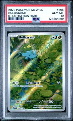 POKEMON BULBASAUR 151 IR 166 PSA 10 GEM MINT INVEST ENGLISH - Image 1