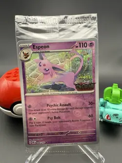 Espeon (Best Buy Exclusive) 086/197 Pokemon Obsidian Flames Stamped Sealed Promo - Image 1