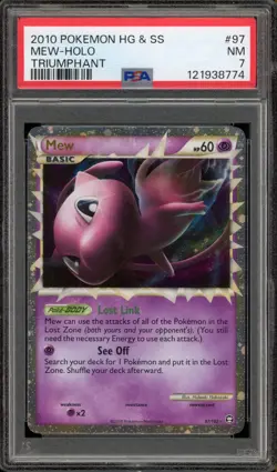 Pokemon Mew Prime Triumphant Holo Ultra Rare #97 PSA 7 - Image 1