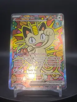 Pokemon TCG Meowth EX 121/88 SIR Special Illustration Rare Perfect Order - Image 1