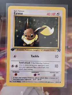 Pokemon 1st Edition Team Rocket Eevee Non Holo Common 55/82 LP - Image 1