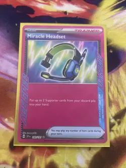 Miracle Headset SSP 183/191 Pokemon SV08: Surging Sparks ACE SPEC Rare Holofo... - Image 1
