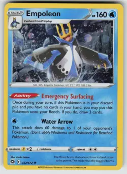 Empoleon (Cosmos Holo) Holo Rare Miscellaneous Promo 037/172 Pokemon - Image 1