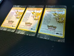 POKEMON SEALED ALL 3 Movie Promo Legendary Birds Zapdos Moltres Articuno WOTC - Image 3