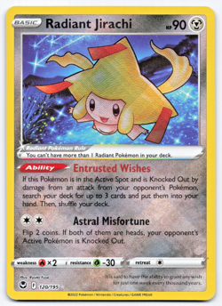 Pokemon TCG Radiant Jirachi 120/195 Silver Tempest Playset NM - Image 1