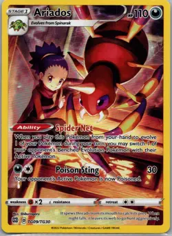 Ariados TG09/TG30 Holo Brilliant Stars Trainer Gallery Pokemon Holo NM - Image 1