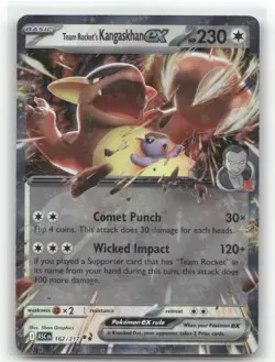 Team Rocket's Kangaskhan ex 162/217 Ascended Heroes Double Rare Pokemon TCG - Image 1