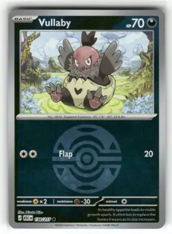 Vullaby 138/217 Ascended Heroes Dusk Ball Reverse Holo Pokemon TCG - Image 1