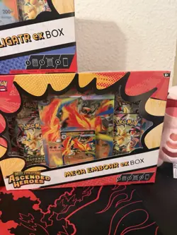 3 Pokemon TCG Ascended Heroes Mega ex Box Bundle Feraligatr Emboar Meganium New - Image 4