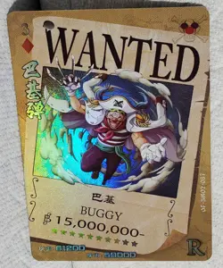 One Piece Buggy "WANTED" Chinese R Card # OP-5M02-087 - Image 1