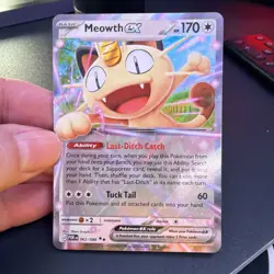 Pokemon TCG Meowth Ex 062/088 Perfect Order Card in Toploader - Image 1