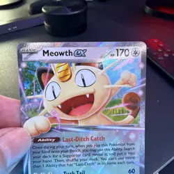 Pokemon TCG Meowth Ex 062/088 Perfect Order Card in Toploader - Image 3