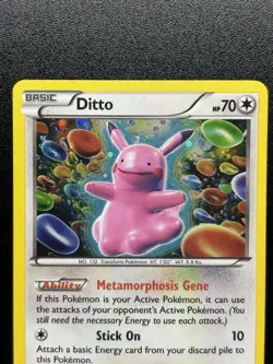 Pokemon TCG Ditto XY40 Blackstar Holo Rare Promo Card LP Condition - Image 2