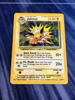 Pokemon Jolteon Jungle 4/64 Holo Rare Unlimited English Card - Image 1