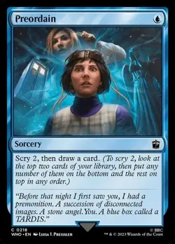 Preordain NM Doctor Who MTG Magic the Gathering Blue English Card - Image 1