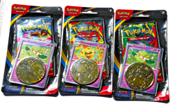Lot (3) Pokemon TCG Phantasmal Flames Blister Packs w/ Promo & Coin New & Sealed - Image 3
