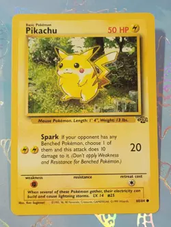 1999 Pikachu 60/64 Common Jungle Pokemon Unlimited Near Mint - Image 1