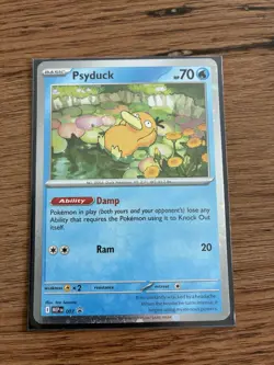 Pokemon TCG Psyduck Scarlet & Violet Holo Mega Evolution Promo Card 007 NM - Image 1