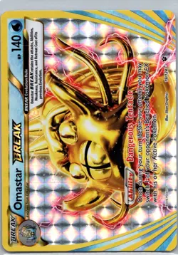 Pokemon TCG Omastar BREAK 19/124 Fates Collide Holo LP - Image 1