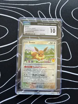 Eevee - (Pokemon Day 2025) (Reverse Cosmos Holo) 074/131 CGC Grade 10 - Image 1