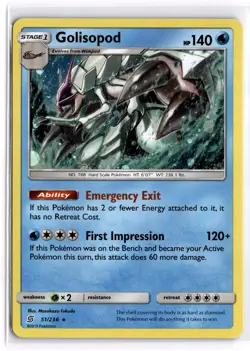 Pokemon TCG Golisopod (Cosmos Holo) 051/236 Sun & Moon Blister Exclusives - Image 1