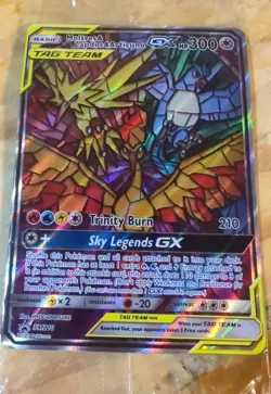 2019 Pokemon Promo - Moltres & Zapdos & Articuno GX SM210 Factory Sealed Damaged - Image 1