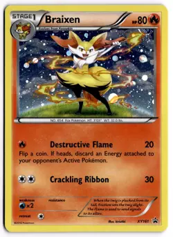 Pokemon TCG Braixen (Cosmos Holo) XY161 Black Star Promo LP - Image 1