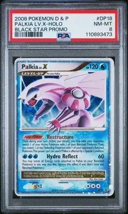 PSA 8 Palkia LV.X Holo DP18 Black Star Promo 2008 Pokemon - Image 1