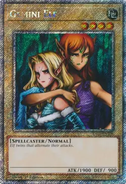 Yugioh! Gemini Elf - RA03-EN109 - Platinum Secret Rare - 1st Edition Near Mint, - Image 1