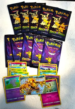 Pokemon 10 Trick or Trade sealed packs, bonus cards & Golduck Break 18/122 lot - Image 2
