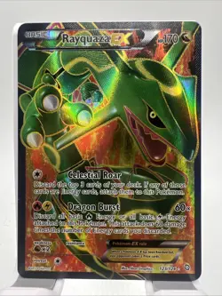 Pokemon TCG Rayquaza EX Full Art Ultra Rare Card Dragons Exalted 123/124 - Image 1