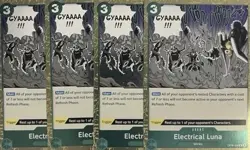 One Piece Card Game CCG TCG Electrical Luna OP08-036 Rare Playset x4 - Image 1