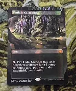 Verdant Catacombs (Borderless) Dragonscale Foil Special Guests Foil NM Unplaye - Image 1