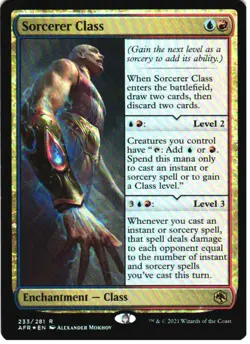 SORCERER CLASS 233 ADVENTURES IN THE FORGOTTEN REALMS MAGIC: THE GATHERING FOIL - Image 1