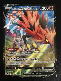 Galarian Zapdos V TG19/TG30 Pokemon Astral Radiance Trainer Gallery Holo NM - Image 1