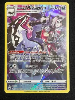 Pokemon Galarian Obstagoon SWSH10: Astral Radiance Trainer Gallery TG10/TG30 NM - Image 1