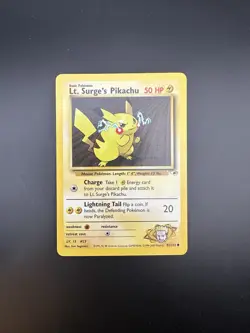 Lt. Surge's Pikachu 081/132 Vintage Pokemon 1999-2000 Gym Heroes - NM - Image 1