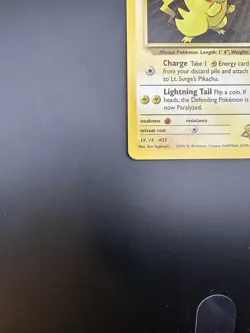 Lt. Surge's Pikachu 081/132 Vintage Pokemon 1999-2000 Gym Heroes - NM - Image 3