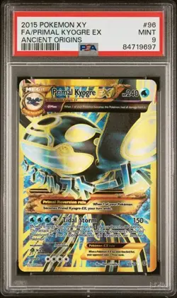 Primal Kyogre Ex #96 Pokemon XY Ancient Origins Full Art 2015 PSA 9 - Image 1