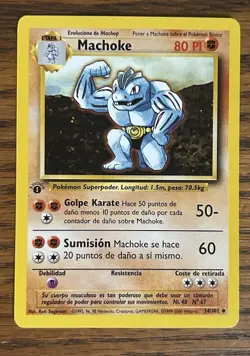 Pokemon 1st Edition Machoke 34/102 Spanish Base Set - Image 1
