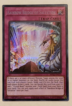Yu-Gi-Oh Rainbow Bridge of Salvation Secret Rare 1st Edition MP22-EN270 - Image 1