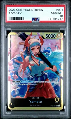 One Piece Starter Deck ST09 Yamato Leader Foil ST09-001 PSA 10 Gem Mint - Image 1