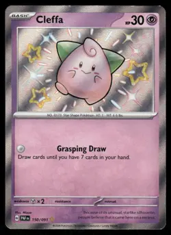 Pokemon Cards Cleffa 150/091 Paldean Fates Shiny Rare NM - Image 1