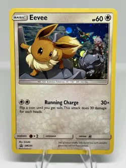 Pokemon Eevee SM235 SM Promo Holo Basic Cat Type HP60 Card - Image 1